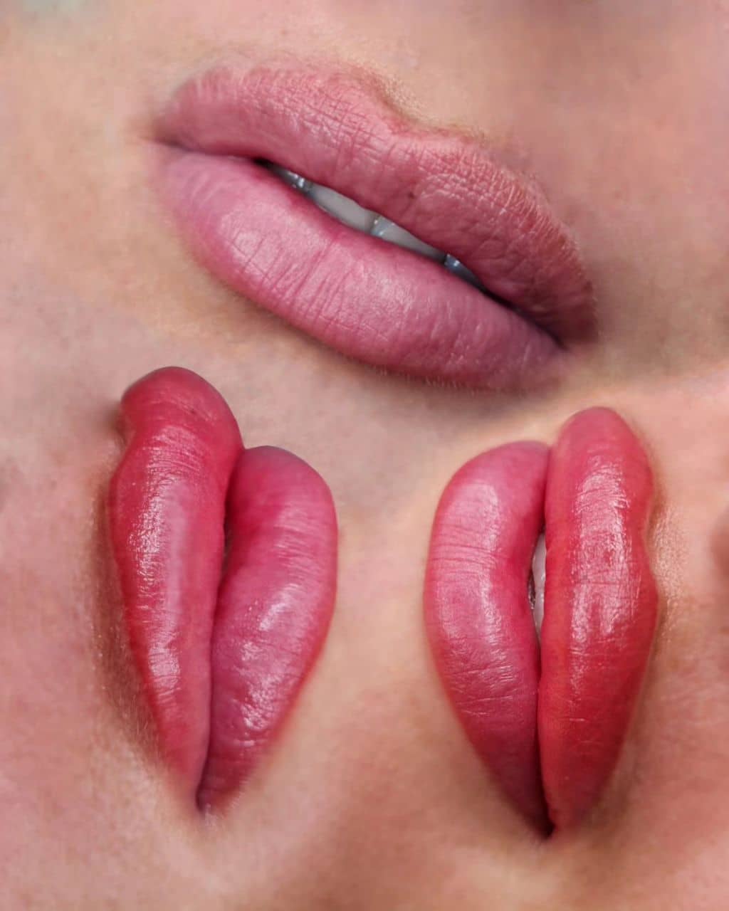 Labios con color uniforme